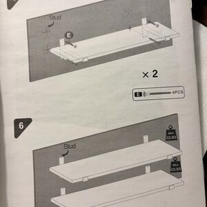 IKEA Instruction Manual Page - Wall Shelf Assembly Illustration